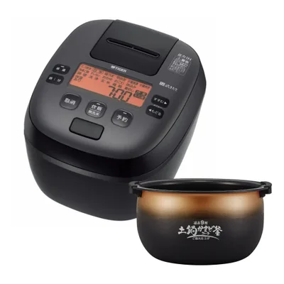 【WEB限定ご泡火炊き】タイガー魔法瓶 炊飯器 5.5合 圧力IH 日本製 遠赤9層土鍋かまどコート釜 粒立ち保温24時間 お手入れ簡単 食洗機 ブラック JPI-S10NK