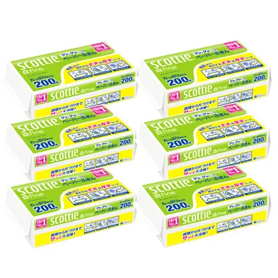 キッチンペーパー 400枚(200組) 6個 スコッティ サッとサッと (まとめ買い)