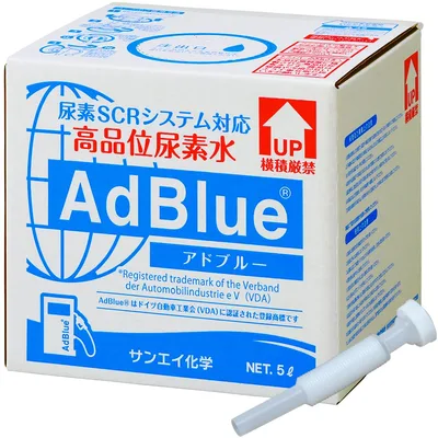 サンエイ化学 AdBlue 【5L×4箱セット】 アドブルー 高品位尿素水 ノズル付き 日本製 ディーゼル車 重機用