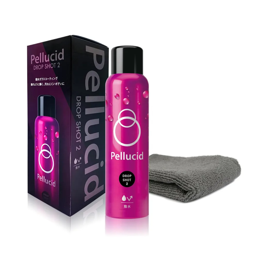 ペルシード(Pellucid) 撥水ガラスコーティング剤 車用 ドロップショット2 210ml クロス付属 PCD-812 高光沢 防汚 耐UV コーティング効果約6ヶ月持続