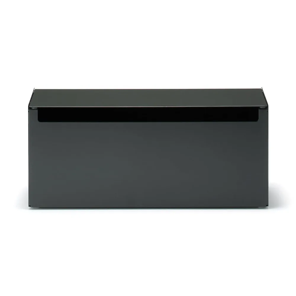 無印良品 スチールタップ収納箱フラップ式 ダークグレー 幅32×奥行10×高さ14cm 83767167 ケーブルボックス 収納ボックス 配線隠し