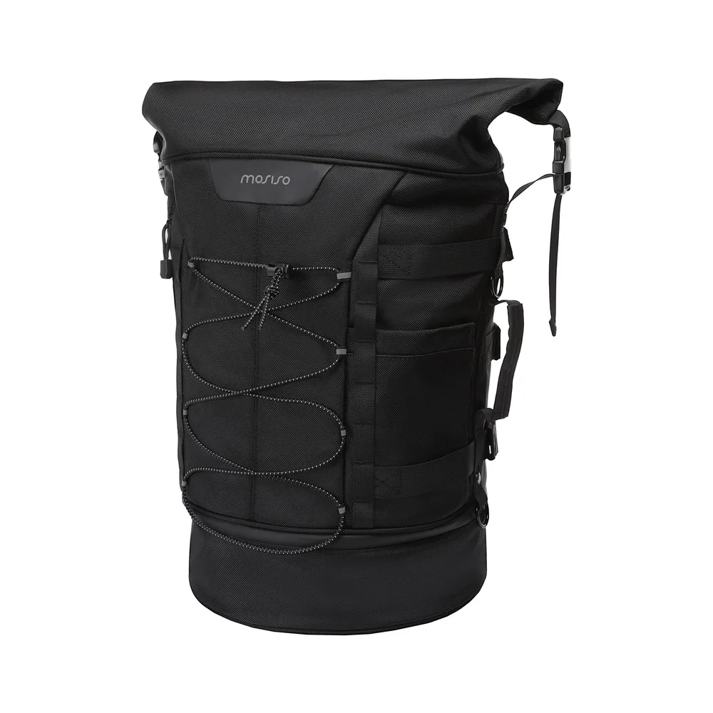 MOSISO バイク用 シッシーバーバックレスト トラベルラゲージバッグ(ブラック)