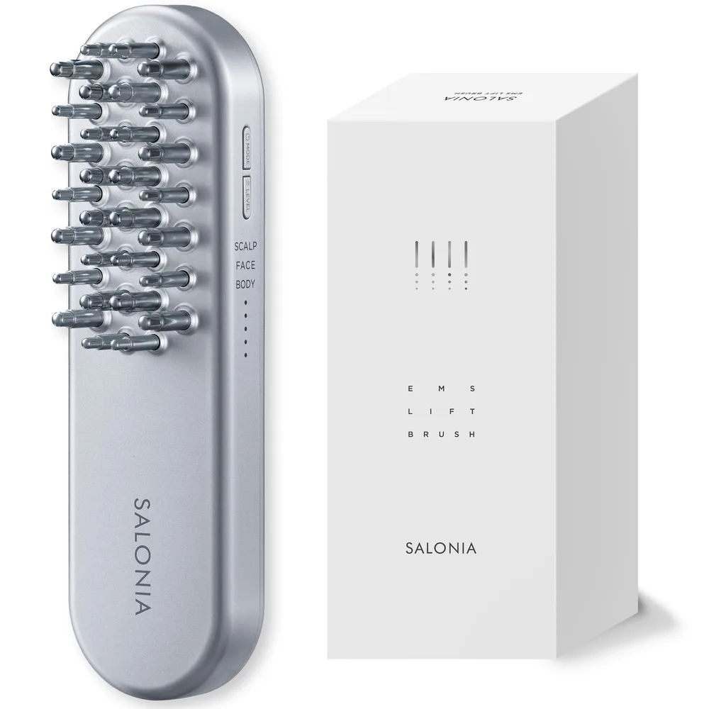 SALONIA サロニア 美顔器 EMS リフトブラシ シルバー 【Amazon.co.jp限定】 | SAL22206SL,EMS,電気ブラシ,美顔器,電動頭皮ブラシ,リフトアップ