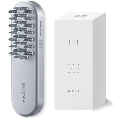 SALONIA サロニア 美顔器 EMS リフトブラシ シルバー 【Amazon.co.jp限定】 | SAL22206SL,EMS,電気ブラシ,美顔器,電動頭皮ブラシ,リフトアップ