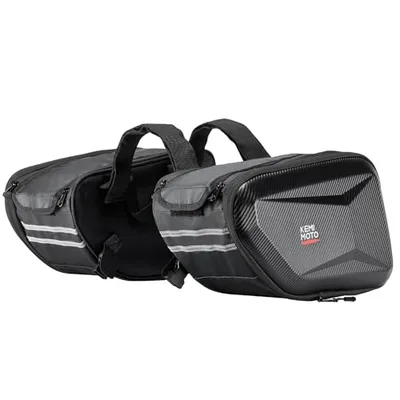 KEMIMOTO バイク サイドバッグ バイク バッグ 30L大容量 拡張機能あり 左右セット 汎用 防水 EVA素材 バイク用バッグ オートバイ ブラック適格請求書発行可 KM6719