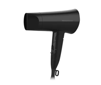 【Amazon.co.jp限定】 コイズミ ヘアドライヤー モノクローム 軽量 コンパクト 折りたたみ ミニ マイナスイオン ブラック KHD-1392/BK