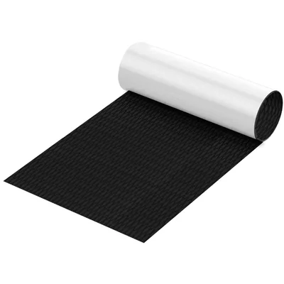 Boat Deck Mat Upgraded EVA Material Self-Adhesive DIY Deck Pad Marine Teak Straight Diamond Shape Camouflage Style Deck Protection Sheet Anti-Slip Easy to Clean Waterproof Weatherproof Multipurpose EVA Deck Board Sheet Anti-Slip Supplies SUP Fishing Boat Motor Boat Yacht Marine Carpet Boat Large Flooring Mat Accessories (Black Small Diamond, 2400 x 450mm Thickness 6mm)
