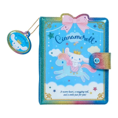 サンリオ(SANRIO) ときめくシール&シール手帳 シナモロール 収納 チャーム付き シール台紙 貼って剥がせる スライダー付きケース お手紙風メモ 913928