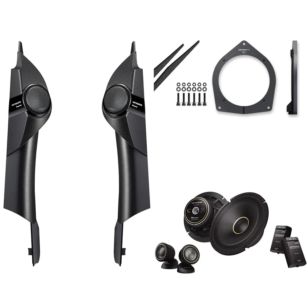 【セット買い】パイオニア ハイエース 専用 UD-K304 トゥイーター取付キット + UD-K5311 音質向上アイテム インナーバッフル スタンダードパッケージ + TS-C1740S 17cm カスタムフィットスピーカー セパレート2ウェイ ハイレゾ対応 カロッツェリア