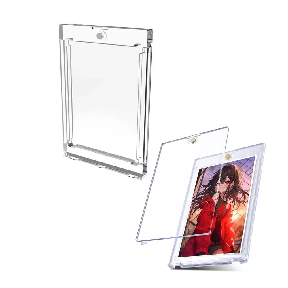 WISSUA カードケース マグネットローダー UVカット 35pt 【公式スリーブ対応サイズ】遊戯王/MTG 専用 カード保護 収納 (3個セット)