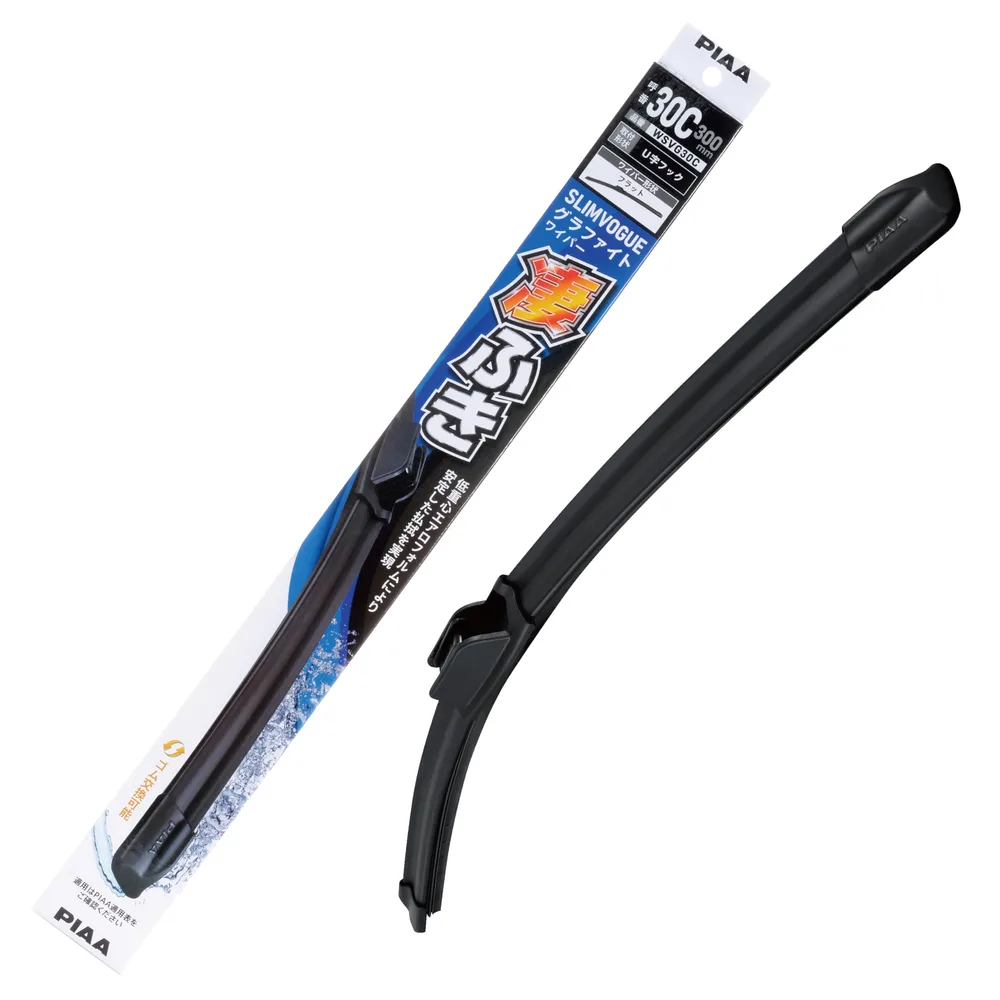 PIAA(ピア) ワイパーブレード 300mm 凄ふき 【SLIMVOGUE(スリムヴォーグ)】 グラファイトワイパー グラファイトコーティングゴム 替えゴム交換可能 1本入 呼番30C WSVG30C