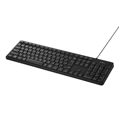 バッファロー キーボード 有線 静音 USB Type-A 109キー 日本語配列 ブラック BSKBU345BK