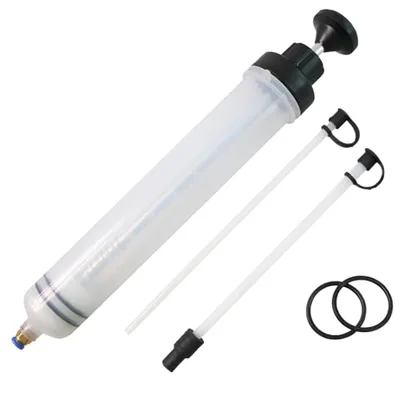 Charmoon オイルサクションガン 手動 オイル交換 ポンプ チェンジャー シリンジ 注射器 ガソリン ミッションオイル (500ml)
