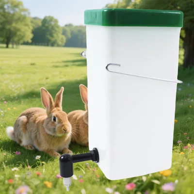 垂れないウサギの水筒ケージ用、32オンスの小動物用ウォーターディスペンサーウォーターボトル。小型ペット/バニー/フェレット/ハムスター/モルモット/ウサギ/チンチラ/マウス/ラット/スナネズミ(クリア、32オンス)。