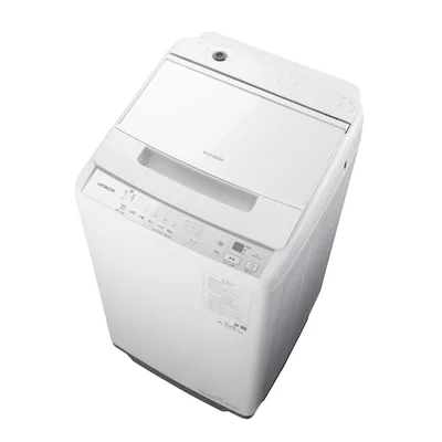 日立 全自動洗濯機 洗濯7kg ホワイト ビートウォッシュ BW-V70M W 本体幅53cm つけおきプラス 大流量 ナイアガラ ビート洗浄