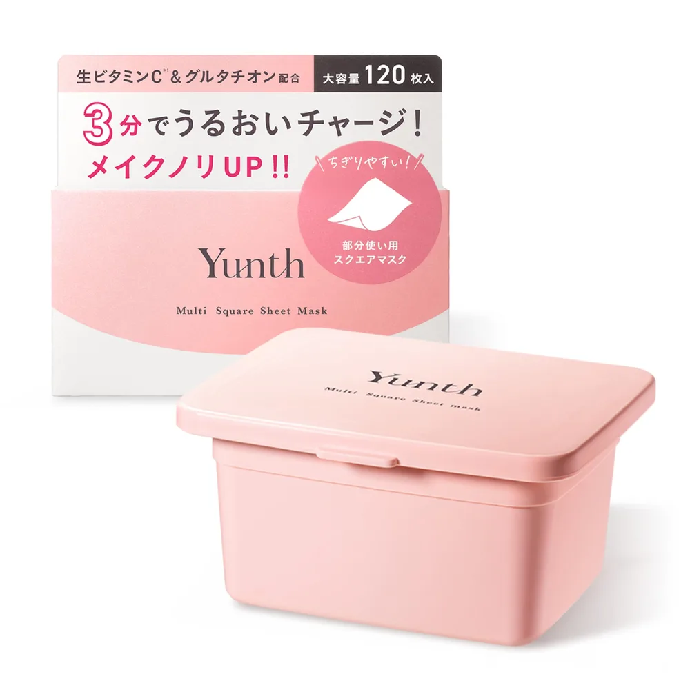 Yunth ユンス マルチスクエアシートマスク BOX 120枚入 フェイスパック パック 保湿 部分使用 毛穴 美容液 密着 コスメ スキンケア