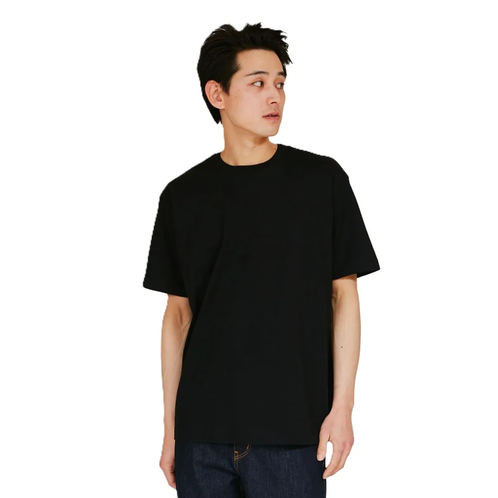 Hanes Tシャツアンダーシャツ 半袖 綿100% 丸胴仕様 タグレス仕様 1P Hanes T-SHIRTS KURO クルーネックTシャツ HM1-B201メンズ