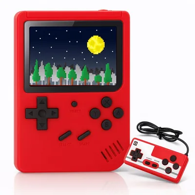 Grigioy【400のゲームが遊べる】 GAMEBOY型 ゲームBOX 携帯 本体 互換機レトロゲーム 400種類内蔵 コントローラー付きモデル (レッド.)
