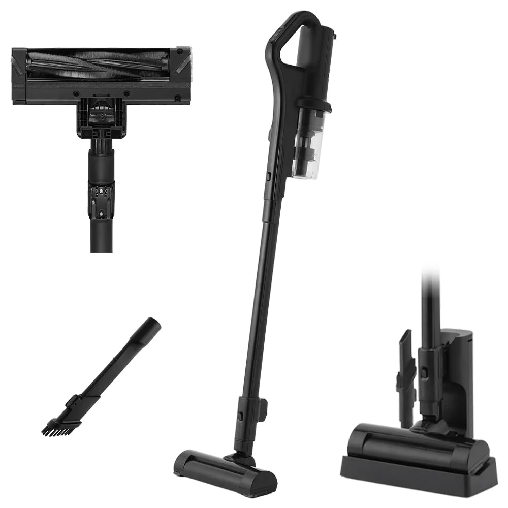 【壁際のゴミも取り逃さない】アイリスオーヤマ 掃除機 軽量1.3kg 置くだけで充電 SCD-AZ18P2-B【Amazon.co.jp限定】 | コードレス、充電スタンド付き、きわまでヘッド、HEPAフィルター搭載、カーペット向け、一人暮らし向け、サイクロン式、
