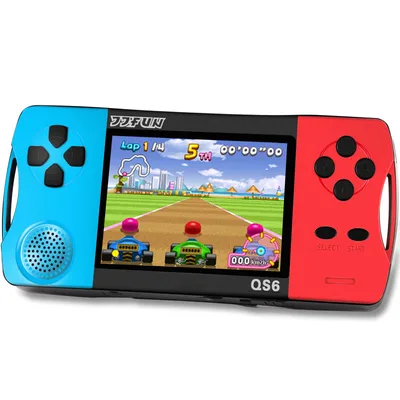 ポータブル 携帯ゲーム機 子供用 | 216種レトロゲーム内蔵 | WiFi不要 知育玩具 | 3.5インチ画面 充電式 | 誕生日 クリスマス プレゼント【6-12歳向け】日本語取扱説明書に対応しました--青 + 赤