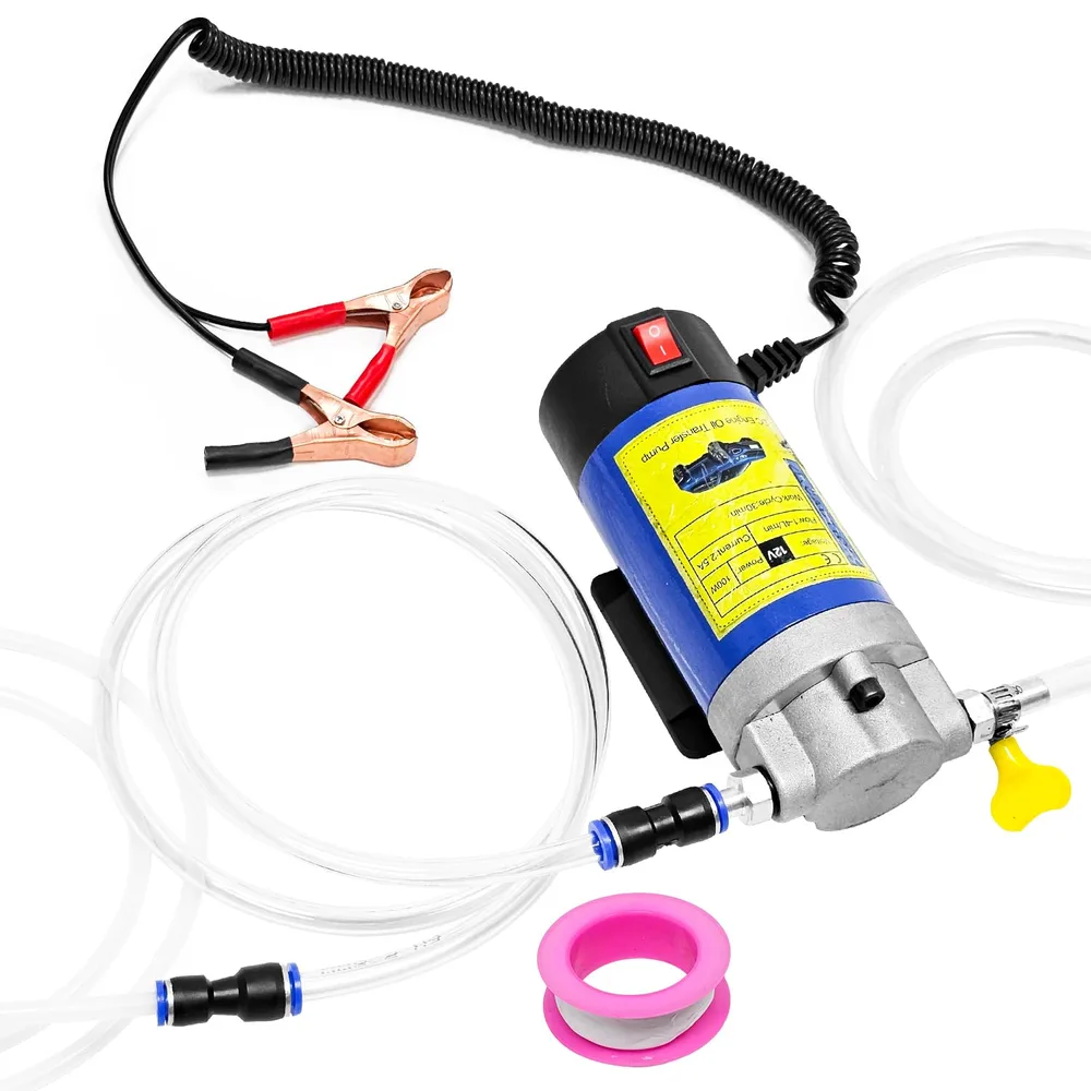 電動オイルポンプ DC12v 100w 車 エンジンオイル ギアオイル 交換ポンプ 1-4L/min 電動式 燃料移送ポンプ ポータブル式 ギアポンプ ディーゼル抽出 吸引ポンプ 廃油処理 メンテナンス 油圧ポンプ オイル抽出 自動車整備 自動車 バイク トラック 船