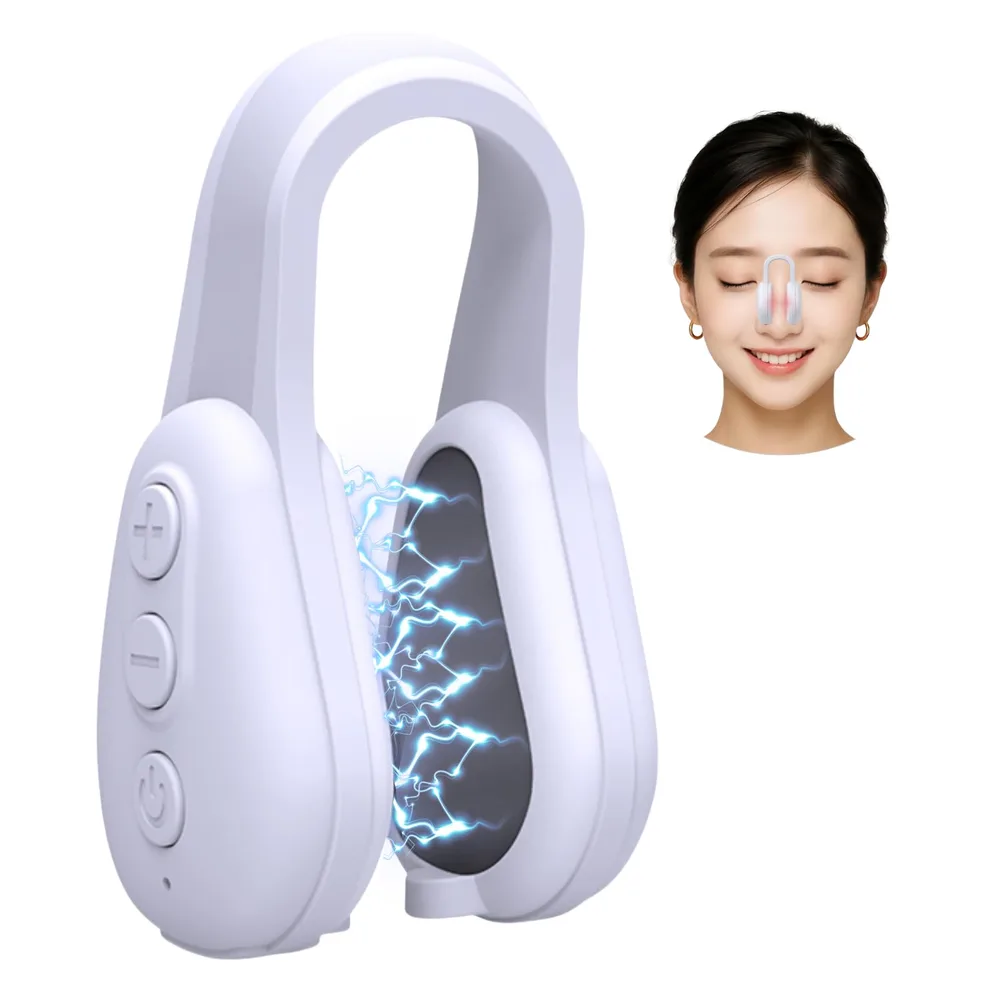 鼻美顔器 鼻 ems 鼻用美顔器 鼻クリップ ノーズクリップ 美鼻 鼻を高く 小さく 整形 鼻筋トレーナー 低周波パルス 6モード 10段階調整 充電式 Type-C 軽量 男女兼用(ホワイト)