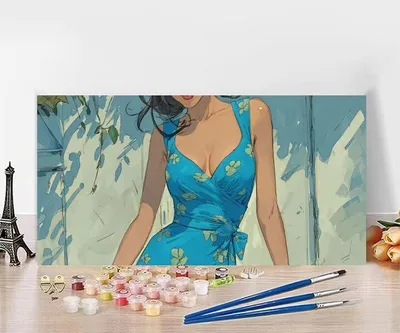 ペイントバイナンバー 女性 ナンバーペイント モダンな 大人用 初心者向け 手塗り 塗り絵 Paint By Numbers ハンドメイドクラフトアート DIY 数字油絵 セット 含む インテリア アクリル 水彩絵の具 家の壁の装飾 女性への贈り物 フレームなし 50x100cm 9-WB21