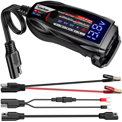 Kaedear(カエディア) バイク 12V 6V 12V&6Vバッテリー バッテリー充電器 USB 入力 バッテリー チャージャー KDR-B12S