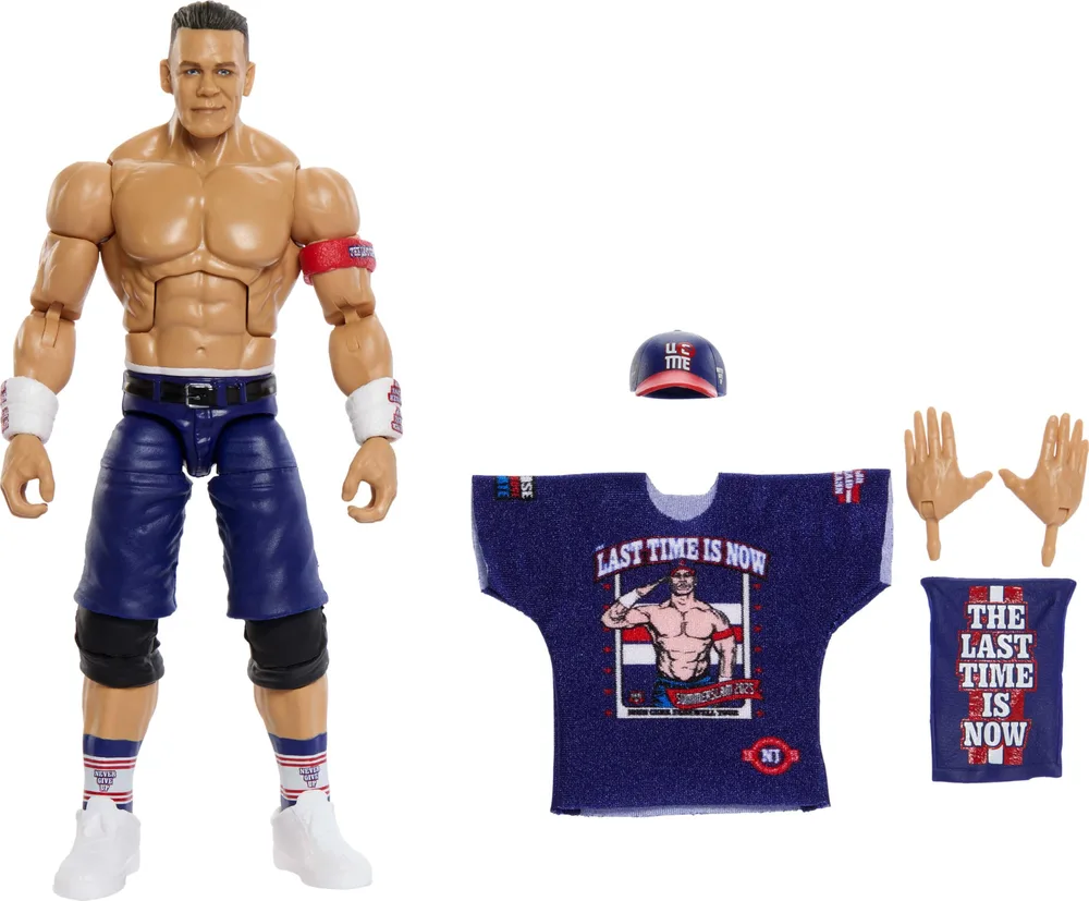 Mattel WWE Elite John Cena แอ็คชั่นและอุปกรณ์เสริม, ซีรีส์ #127 | แอ็คชั่นฟิกเกอร์ WWE ซูเปอร์สตาร์สะสมขนาด 6 นิ้วพร้อมจุดขยับ 25 จุดและเข็มที่เปลี่ยนได้
