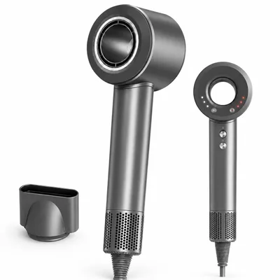 ドライヤー 大風量 約20s 速乾 1200W 高速 温度風量切替 マイナスイオン ヘアドライヤー 軽量 マグネットノズル | ドライヤー 人気 速乾 おすすめ コンパクト 4段階温度調節&3段階風量 hair dryer NTC温度制御 過熱防止 防塵フィルター 家庭用・旅行用・サロン用 持ち運び便利 (グレー)