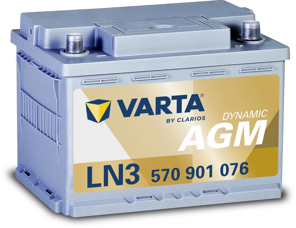 VARTA(バルタ) Dynamic AGM LN3 AGM (570 901 076) 輸入車・国産車用バッテリー アイドリングストップ車/標準車 <欧州車 純正採用ブランド> <長期保証>ドイツ車適合