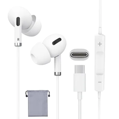 イヤホン タイプC 有線【2026新版・HiFi音質強化】USB-Cイヤホン マイク付き クリア通話 音量調整 重低音 ノイズ低減 カナル型 軽量 人間工学 絡みにくい リモコン付き 防水 遅延なし ゲーム/音楽/通話/通勤 iPhone17/16/15 Android Galaxy Xperia Pixel iPad対応
