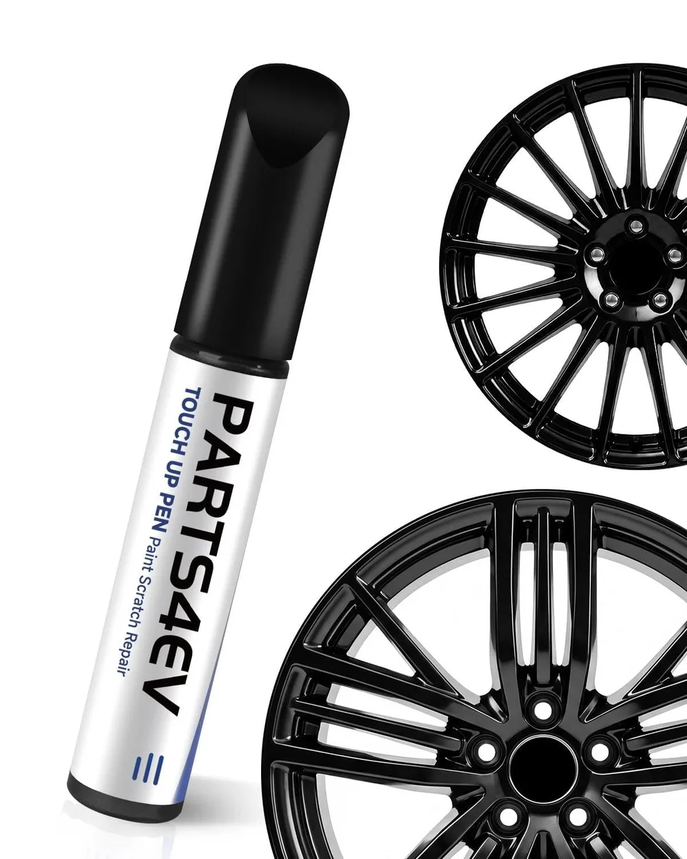 ホイール用 補修ペン つや消し黒 12ml 防水・耐熱・UVカット 色あせしない マットブラック アルミホイール傷補修 タッチアップペイント