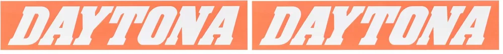 デイトナ(Daytona) バイク ステッカー ブランドロゴ DAYTONA 角型 80×16mm オレンジ/白文字 21262 (× 2)