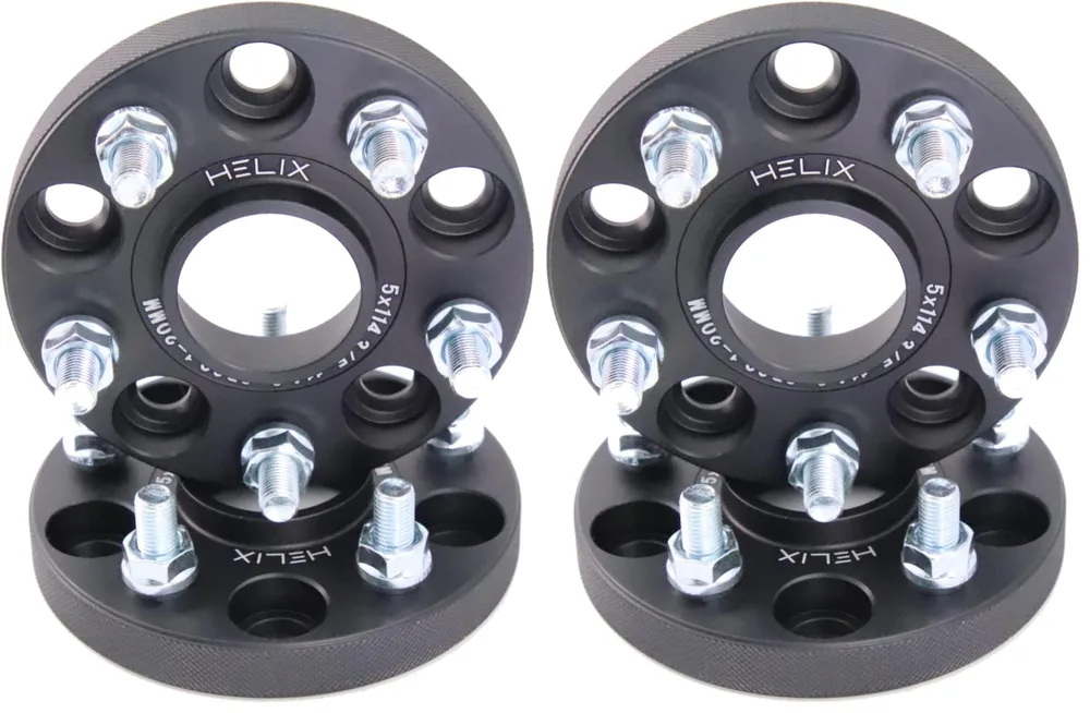 HELIX ハブ付 ワイドトレッドスペーサー 5H PCD114.3 15mm 内径60mm M12XP1.5 マットブラック【2枚セット】【適合車事前に要確認】 (× 2)