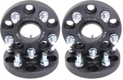 HELIX ハブ付 ワイドトレッドスペーサー 5H PCD114.3 15mm 内径60mm M12XP1.5 マットブラック【2枚セット】【適合車事前に要確認】 (× 2)
