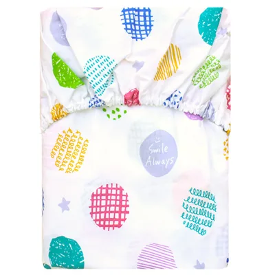 un doudou ベビー フィッティングシーツ 北欧ドット 70×120cm 綿100% 日本製生地使用