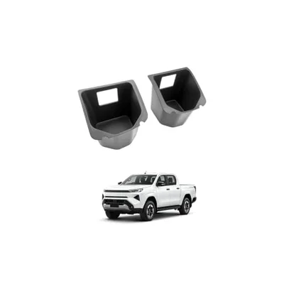 SHAOHAO 2点セット トヨタ ハイラックス 3DF-GUN226専用 カップホルダーカバー HILUX ドリングホルダーカバー シリコン素材 滑り止め 小物入れ 収納付き 耐熱 防水トヨタ ハイラックスアクセサリー カスタムパーツ 車用品