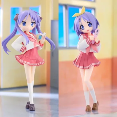 柊つかさ 柊かがみ フィギュア らき☆すた Trio-Try-iT Figure 柊つかさ & 柊かがみ 約19cm 【全2種セット】 公式 グッズ 正規品