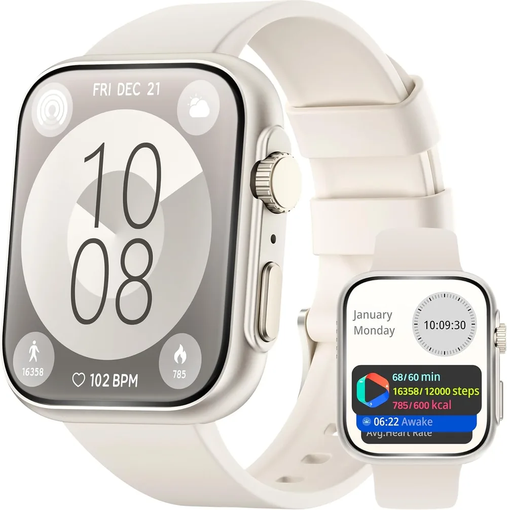 スマートウォッチ iPhone アンドロイド 対応 通話機能付き Smart Watch 1.91インチ大画面 レディース メンズ 腕時計 120+種類運動モード 生理周期管理 Line/着信&メッセージ通知 スマホ探す 天気予報 音楽制御 長持ちバッテリー ストップウォッチ 目覚まし時計 技適認証済み ベージュ色