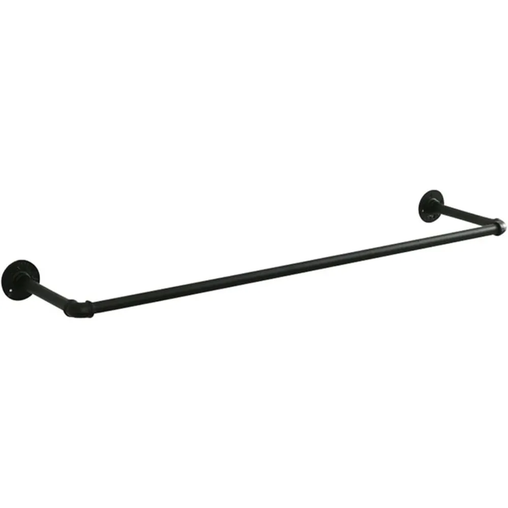 Hanger Rack, Iron Clothes Rack, Hanger Pipe, Wall Mounted, Hanging Hanger Rack, Stylish, Large Capacity, For Clothes Rack, Slim, Wall Mounted, Hanger Pipe, Won't Damage Walls, Stylish, Multipurpose Rod, Coat Hanger, Sturdy, Wall Mounted for Indoor Drying (Length 80cm, Width 25cm)