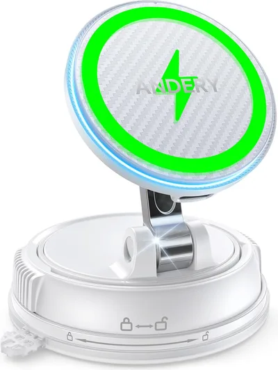 スマホホルダー 車 ワイヤレス充電 マグネット【15W急速充電+真空吸盤の最強コンビ】安定性拔群 【超強磁力】カー用品/車用品