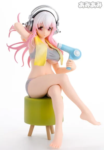 Super Sonico Sonico-chan Seikatsu Micchaku Shuzai Special Figure -Ofuro Agari- (Game-prize)