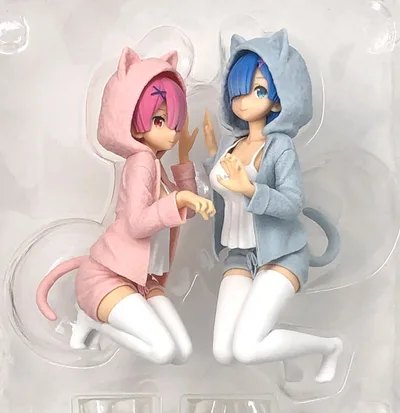 Ichiban Kuji Re:ZERO -Starting Life in Another World- -Itsu Demo Anata to Issho Dayo- A Prize - Rem & Ram Figure Nyanko mode (Game-prize)