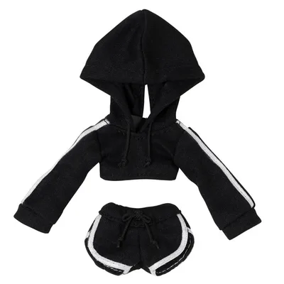 1/12 Sporty Hoodie set Black (DOLL ACCESSORY)