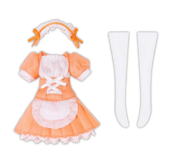 1/12 Picco Neemo R TYPE-M "Maid Outfit Set" Orange x White (DOLL ACCESSORY)