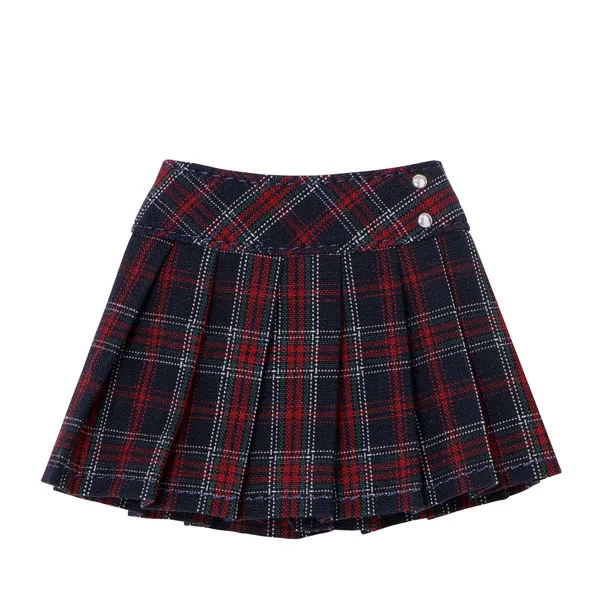 1/6 PNS Side Button Pleated Skirt III Navy Plaid (DOLL ACCESSORY)