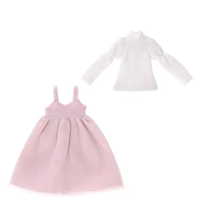 1/12 Tulle One-piece Dress setII Natural Pink (DOLL ACCESSORY)