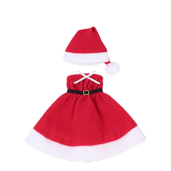 1/6 PNS Bare Shoulder Santa One-piece Dress set Red (DOLL ACCESSORY)