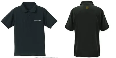รักสด! Nijigasaki High School Idol Club เสื้อโปโลเย็บปักถักร้อยโรงเรียนมัธยม Nijigasaki /BLACK-XL